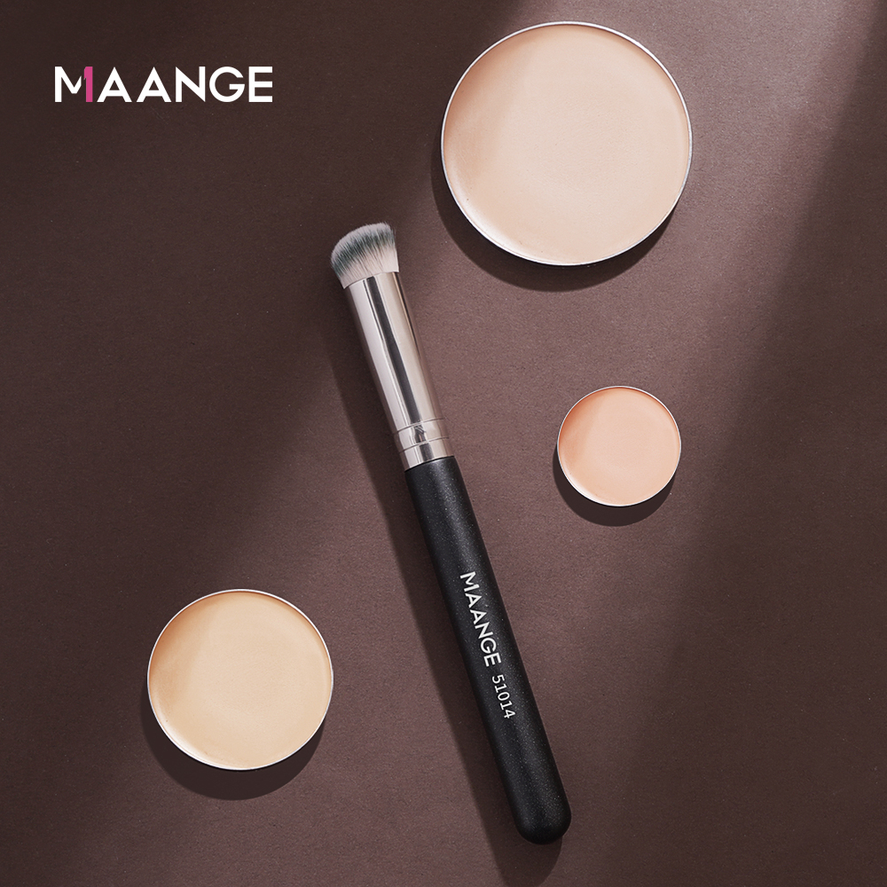 Maange Makeup Tools Nylon Hair Vegan Soft Single Brushes Beveled foundation Brush Concealer Brush