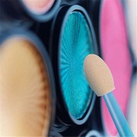 Disposable Dual Sides Eye Shadow Sponge Applicators with Container