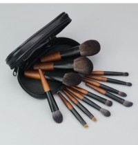 Professional 12 Pcs Makeup Brushes With Wood Handles