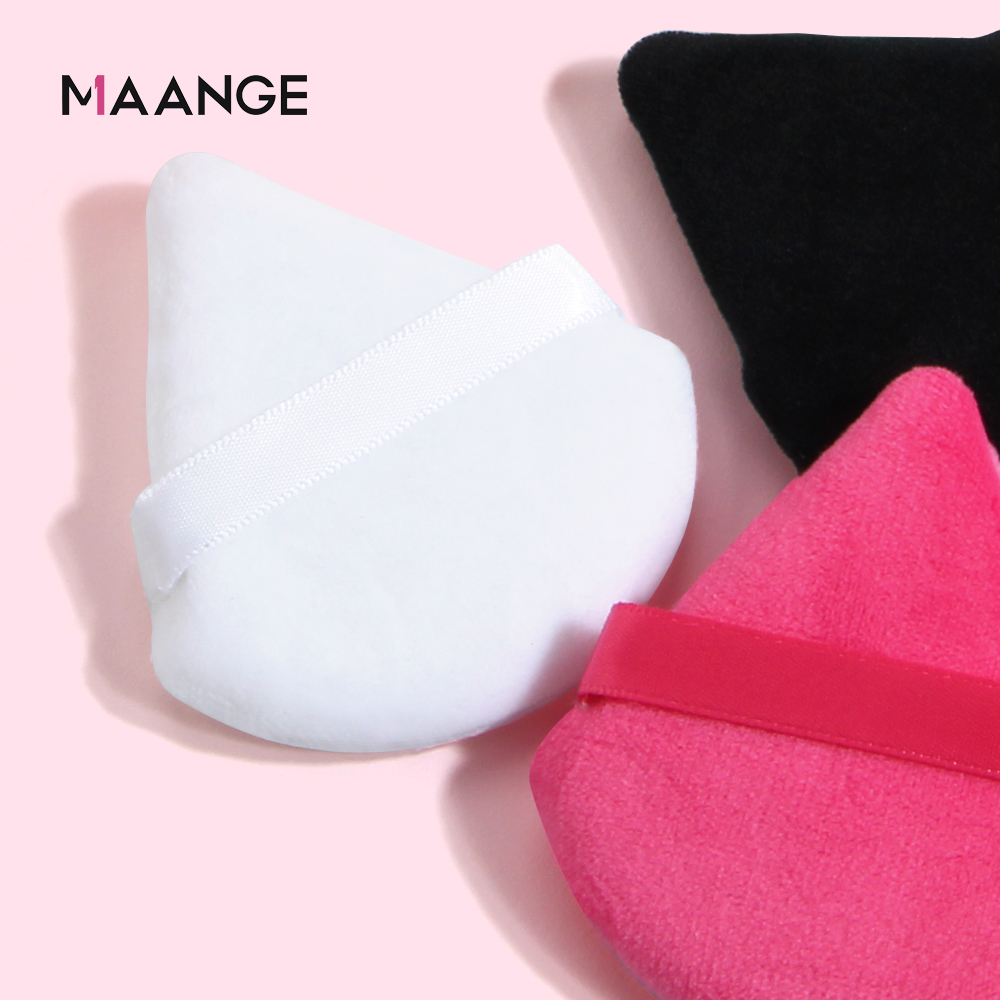 6pcs Velvet Cosmetic Puff Triangle Powder Puff