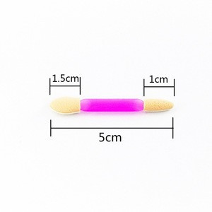 Double-Sided Disposable Eyeshadow Applicator and Sponge Brush