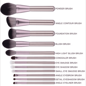 MSQ 12-Piece Professional Makeup Brush Set with Black Case