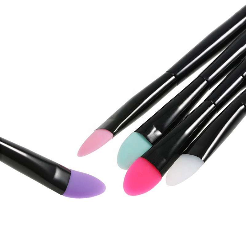 5 Pcs Soft Silicone Head Eyeshadow Brush Set