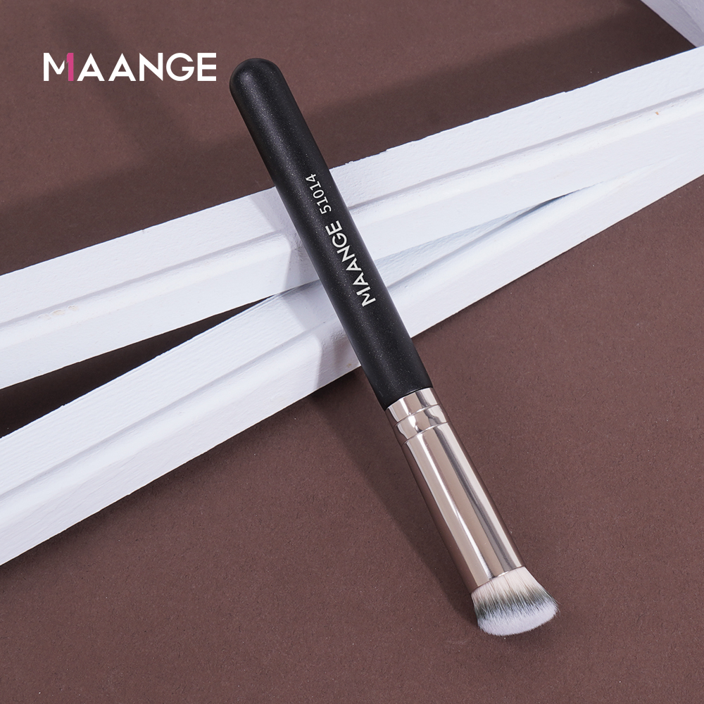 Maange Makeup Tools Nylon Hair Vegan Soft Single Brushes Beveled foundation Brush Concealer Brush