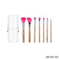 7PCS 3CE Travel Makeup Brush Set with Zipper Bag