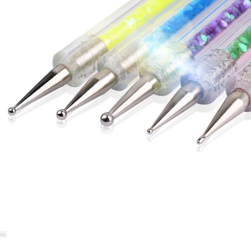 5 Pieces Dual-Headed Nail Art Brushes