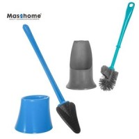 TPR Toilet Brush and Holder,Toilet Bowl Cleaning Brush Set,Under Rim Lip Brush and Storage Caddy  for Bathroom.